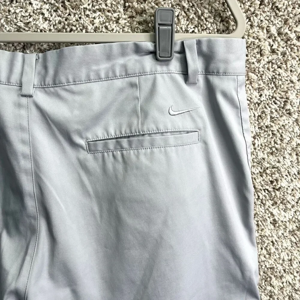 Nike Pants Men’s 36x32 Dri-Fit Light Gray Flat Front Stretch Woven‎ Golf